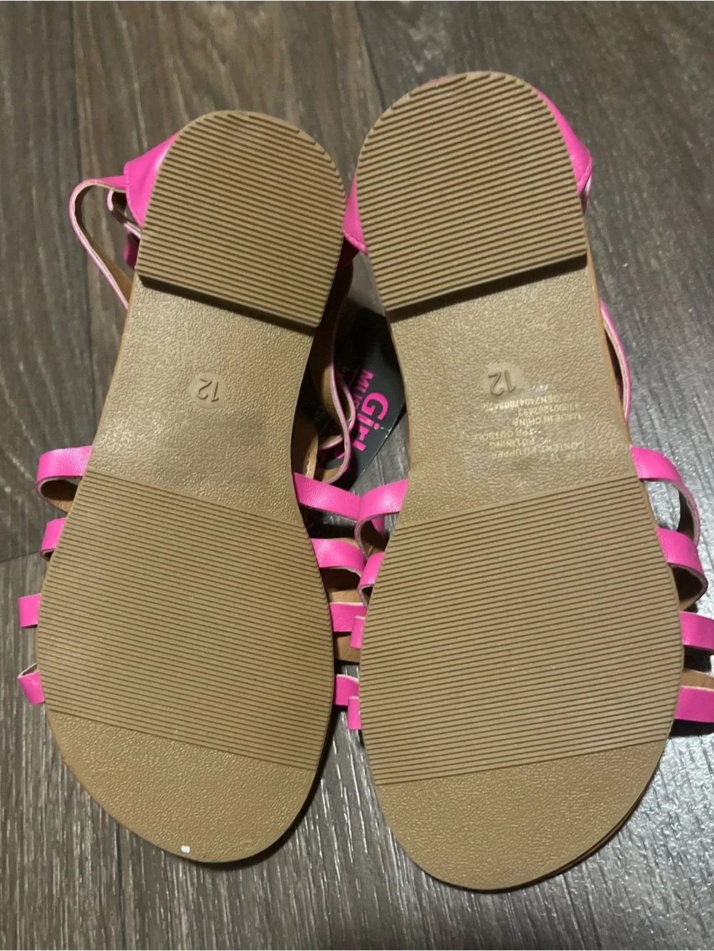 Girl’s Hot Pink Strappy Gladiator Sandals